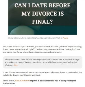 Can I Date Before My Divorce Is Final?