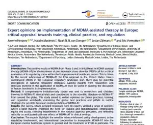 Expert opinions on implementation of MDMA-assisted therapy in Europe: critical appraisal towards training, clinical practice, and regulation